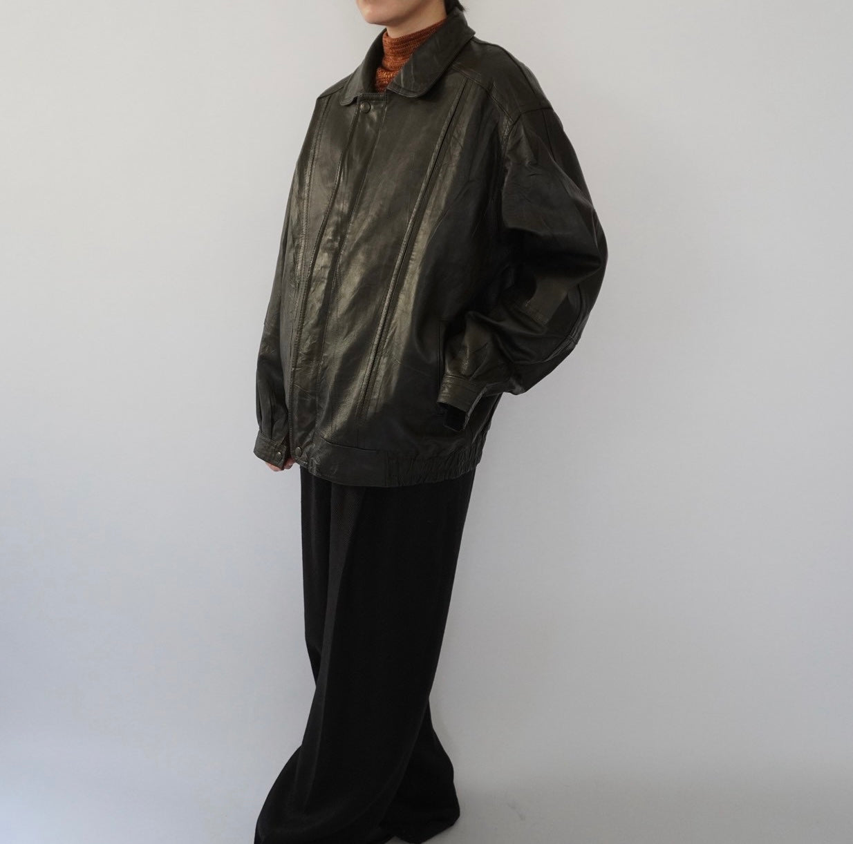 90s Leather Jacket Made in France