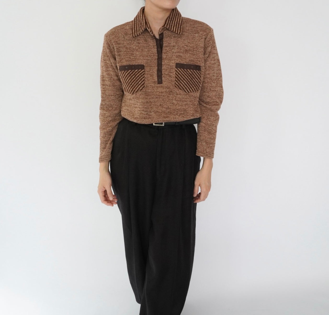 90s Brown Design Top