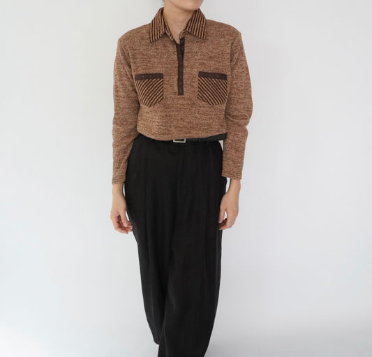 90s Brown Design Top