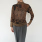 90s Pattern Sheer Top Made in USA