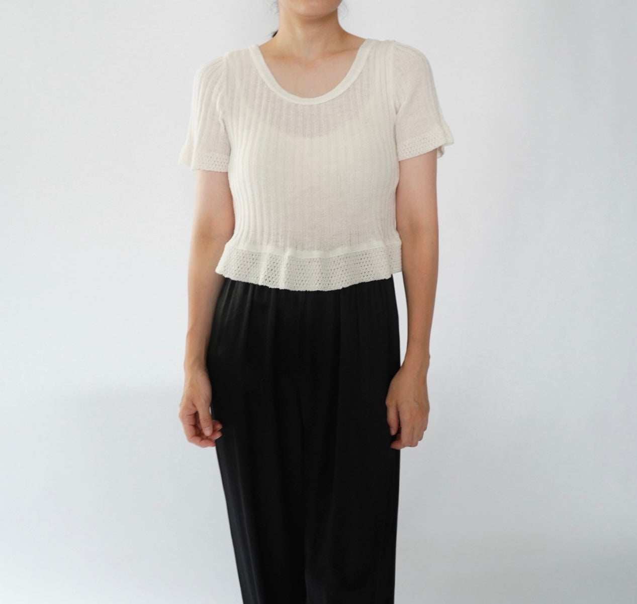 90s Ribbed Top Made in Italy