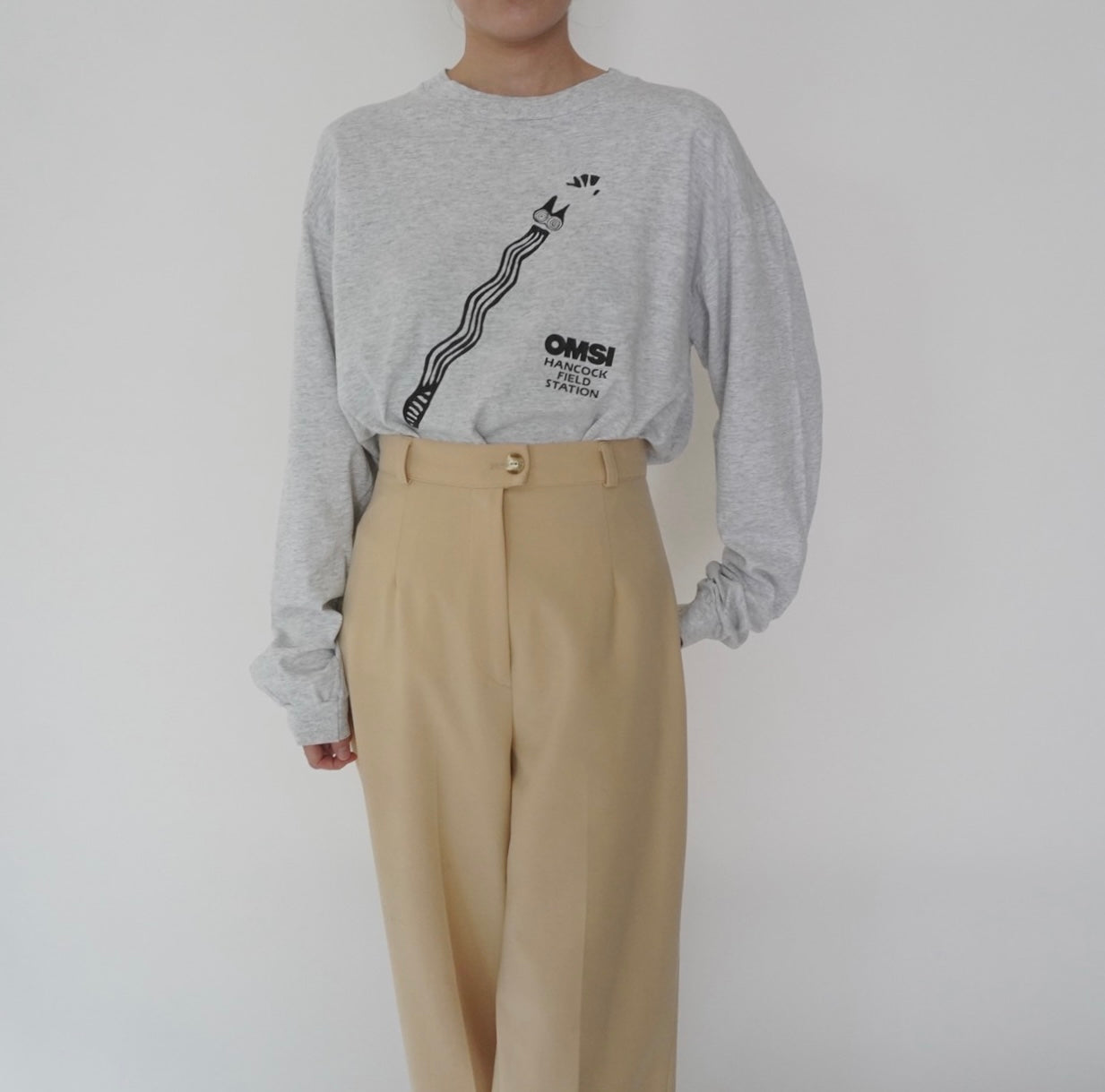90s Printed Long Sleeves T-shirt Made in USA