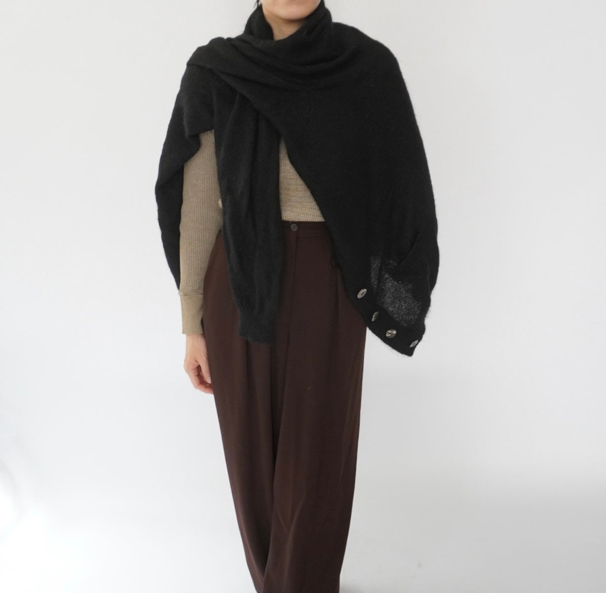 90s EURO Mohair Long Cardigan