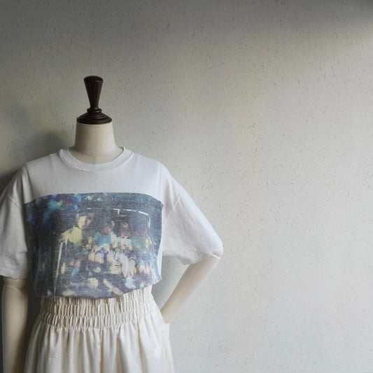 80s Photo Printed T-shirt Made in USA