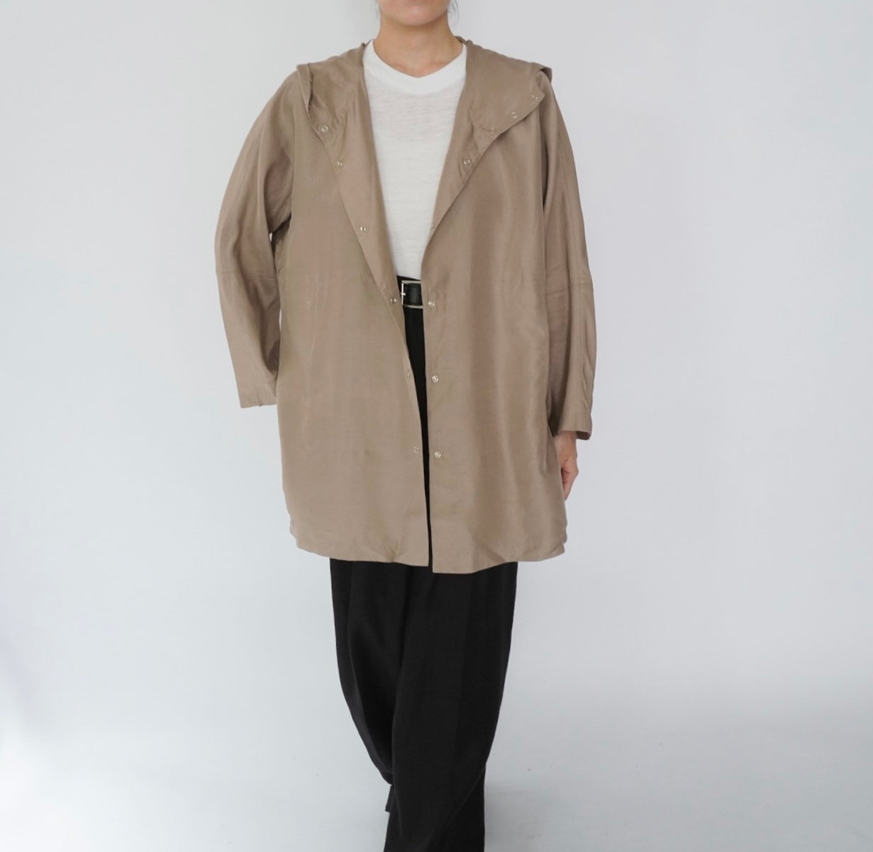 90s Hoodie Silk Blouse