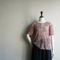 90s Lace Design Sheer Top
