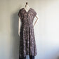 80s Printed Maxi Dress Made in USA