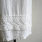 90s Linen×Crochet Maxi Dress Made in USA