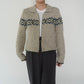 90s Pattern Zip Knit Made in USA