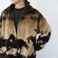 90s Horse Pattern Fleece Jacket Made in USA