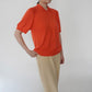 80s Half Zip Design Top Made in USA