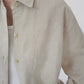 90s Beige Linen Shirt