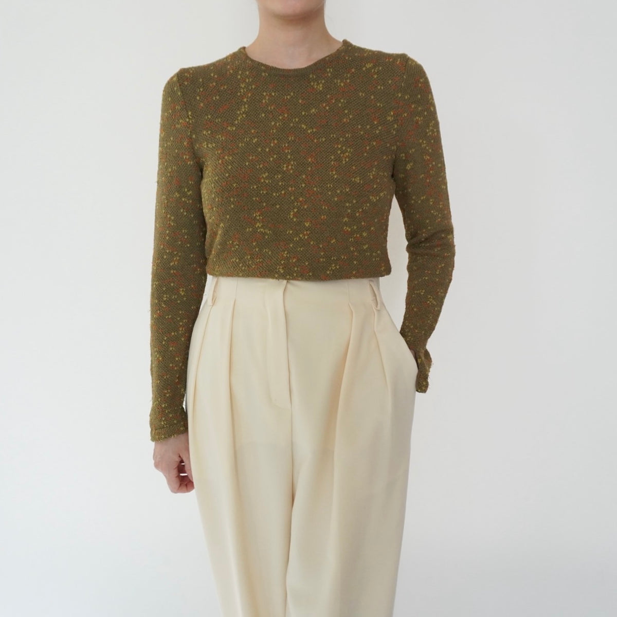 90s Mix Knit Top Made in USA