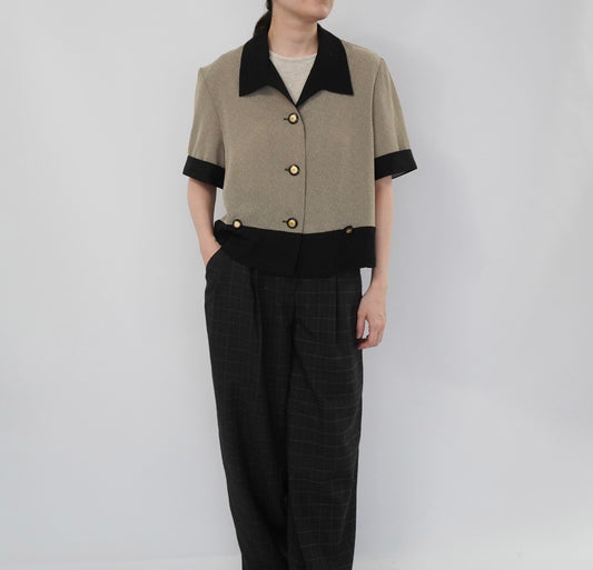 90s Two Tone Design Shirt,Jacket
