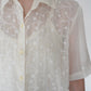90s Embroidery Sheer Shirt Made in USA