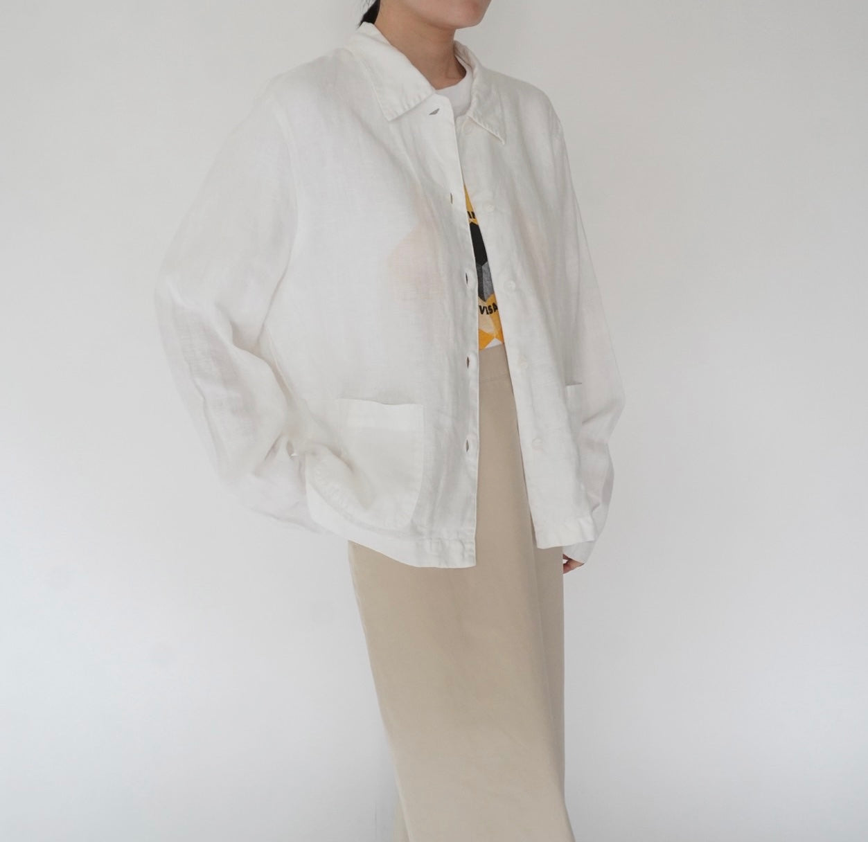 90s Linen Jacket Made in USA