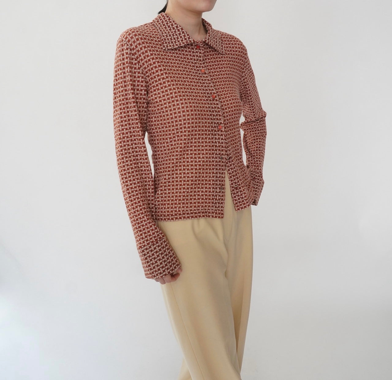 90s Pattern Shirt Made in USA