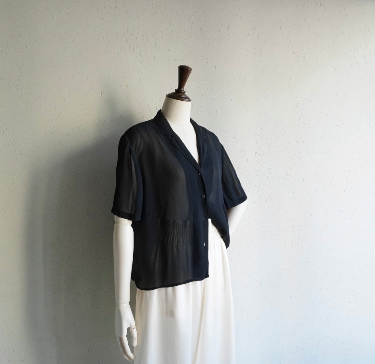 90s EURO Black Sheer Shirt