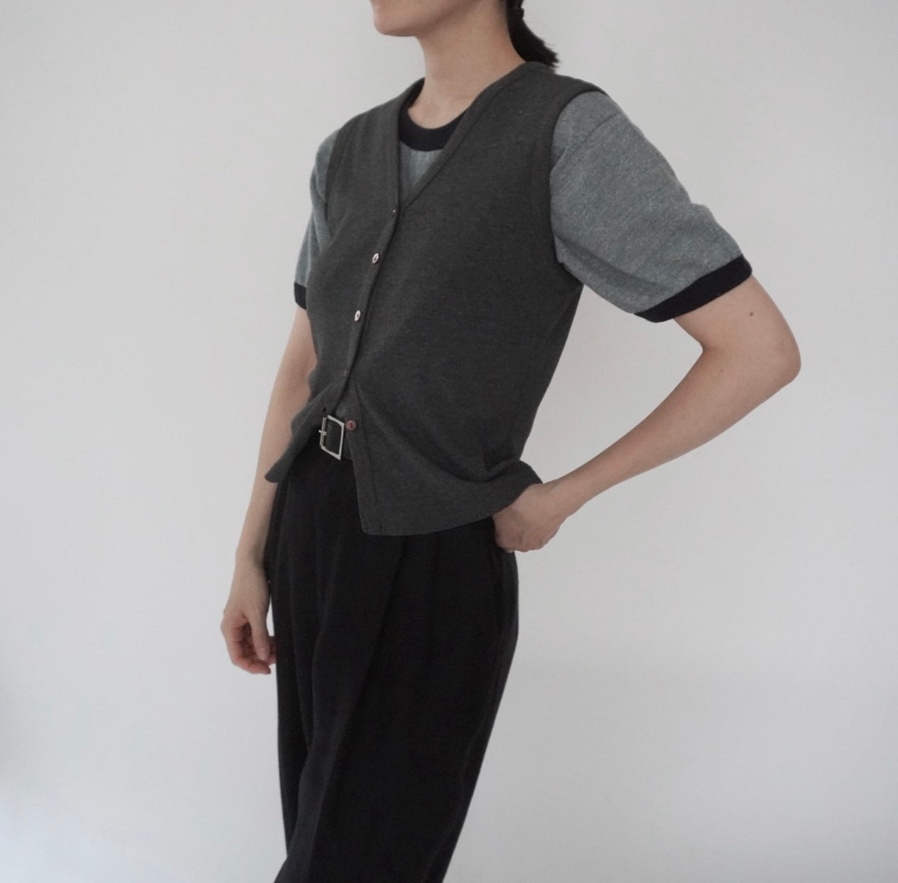 90s C.Gray Ribbed Top