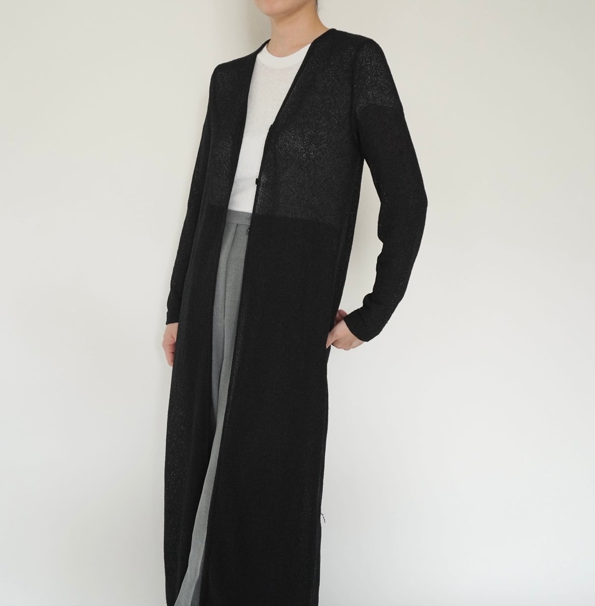 90s EURO Black Long Cardigan