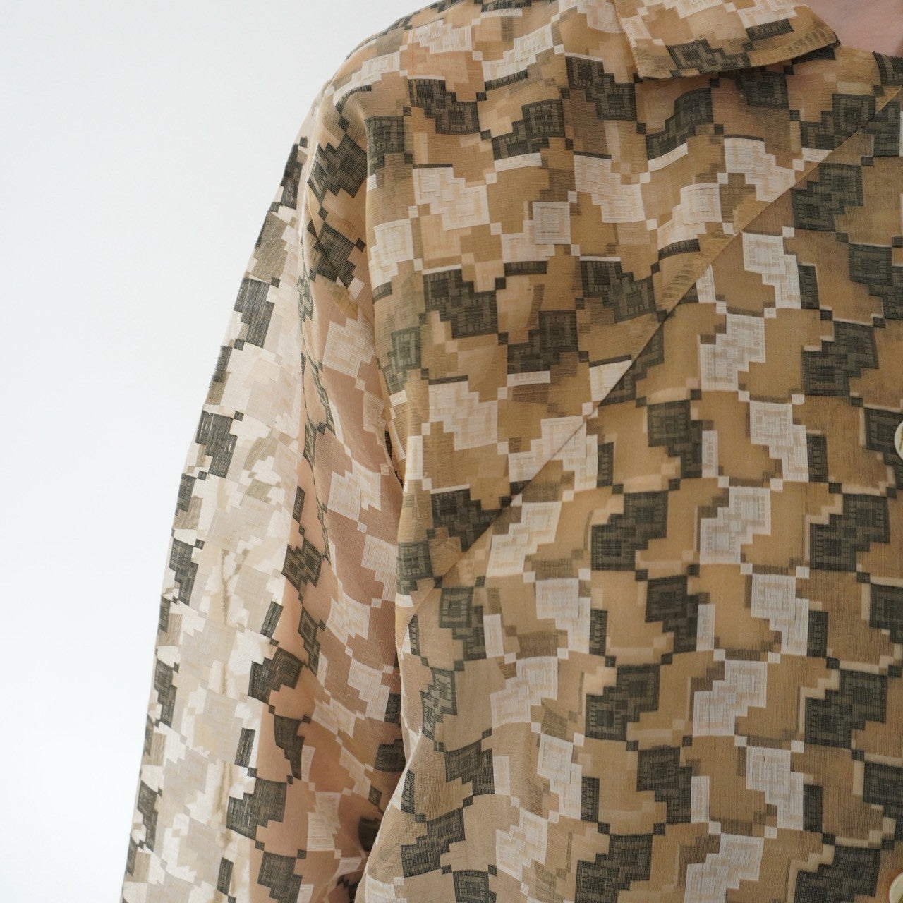 90s Sheer Pattern Shirt