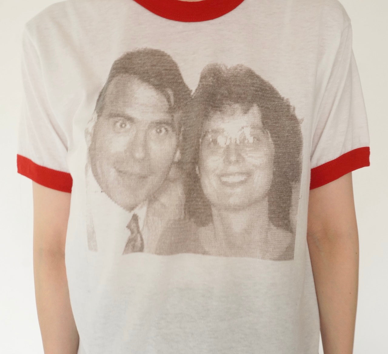 80s Photo Printed T-shirt Made in USA
