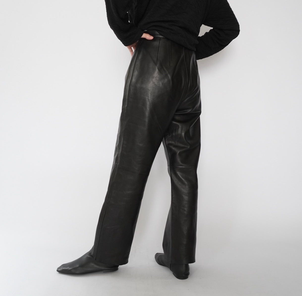 90s Black Leather Pants