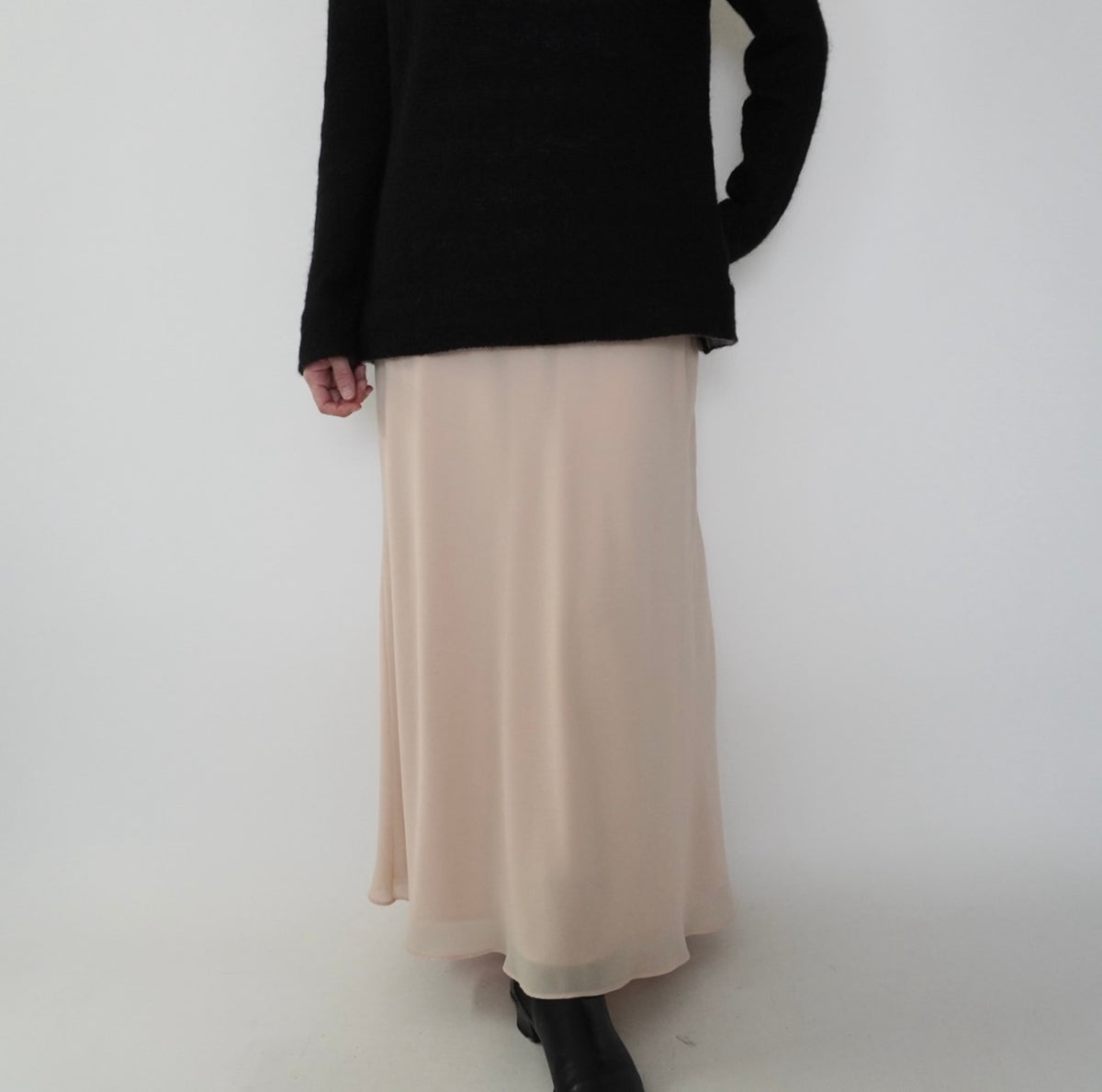 90s Sheer Maxi Skirt Made in USA