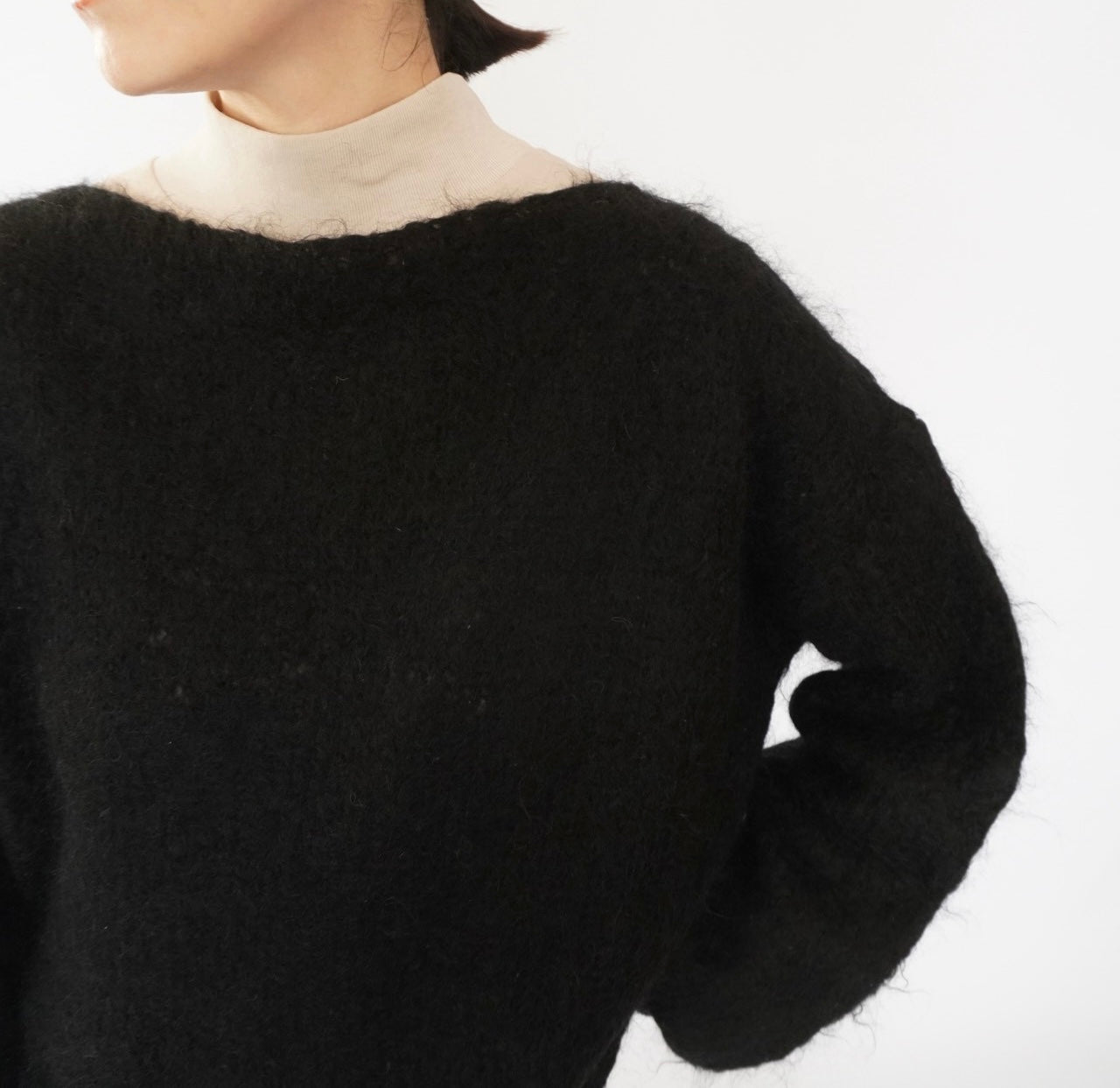 80s Black Mohair Knit