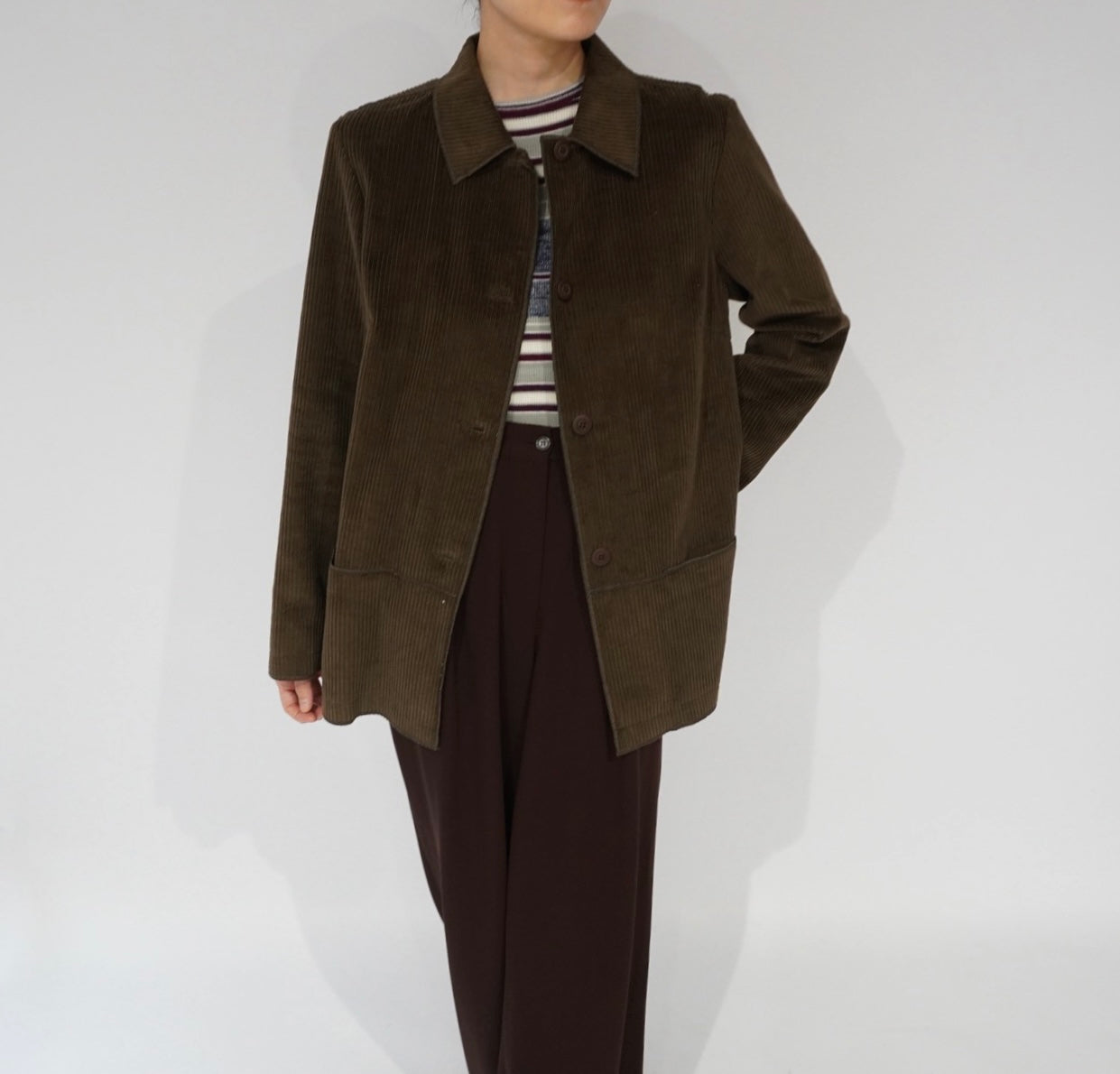 90s "harve benard" Corduroy Shirt Jacket