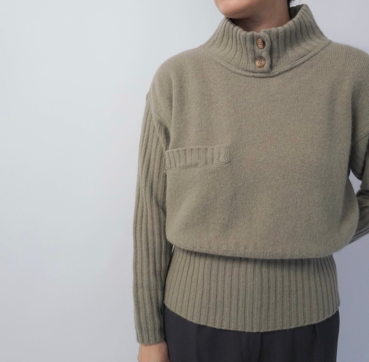 90s EURO Ribbed Design Knit