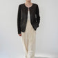 90s Faux Leather Top,Cardigan