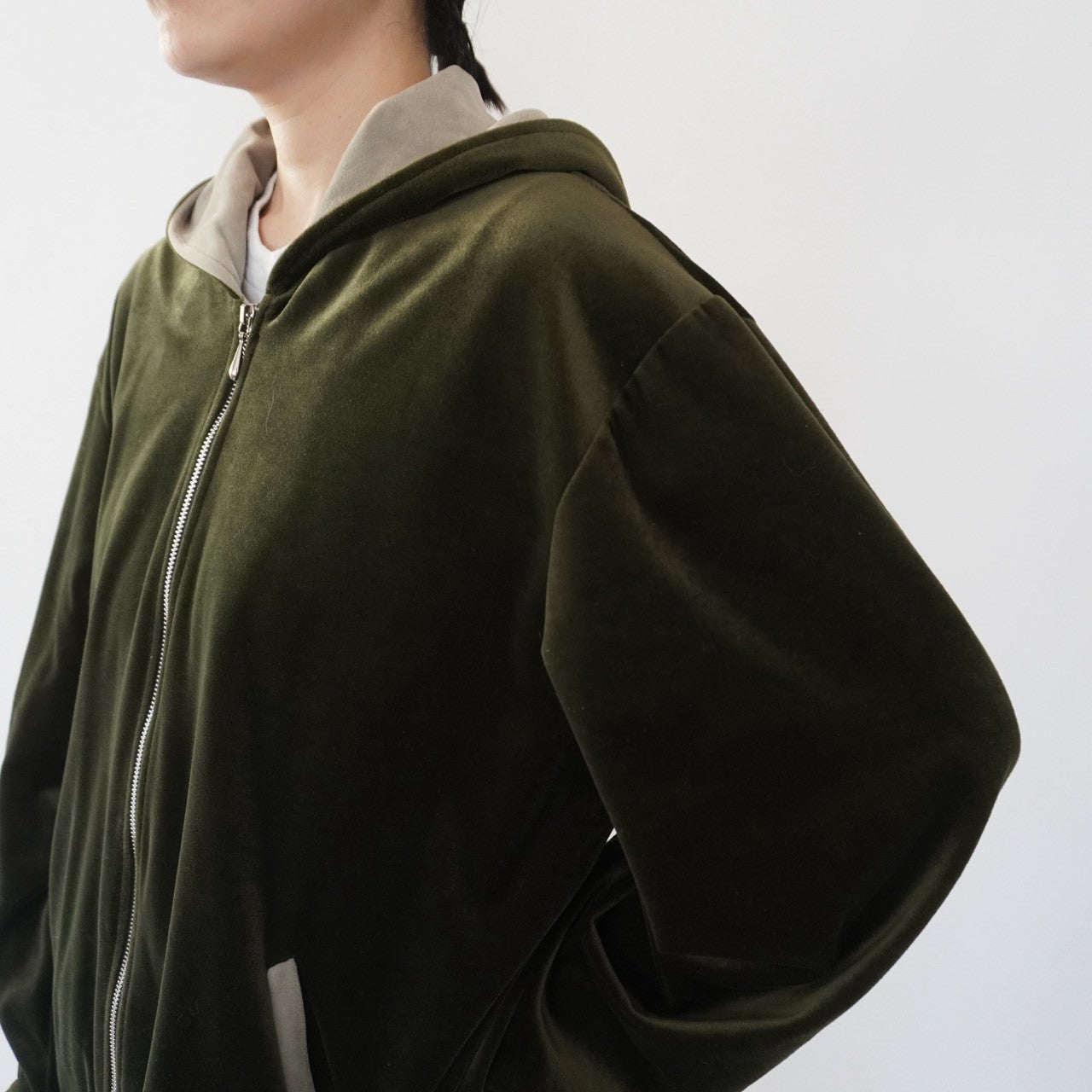 90s Hooded Velour Top