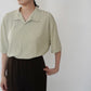 90s Light Green Ribbed Top