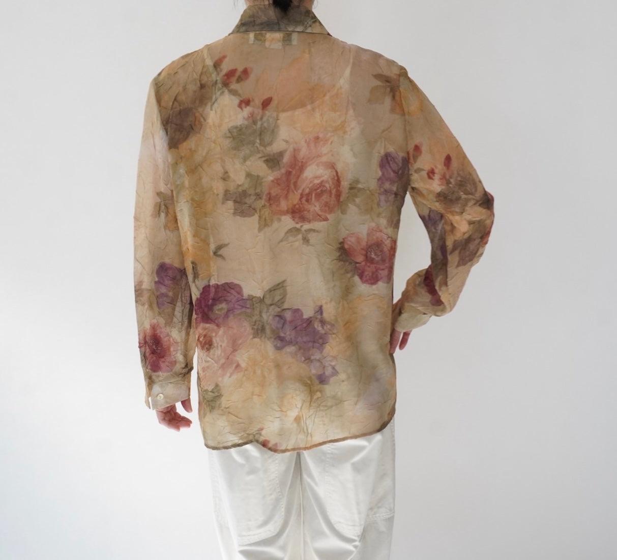 90s Printed Sheer Shirt Made in USA