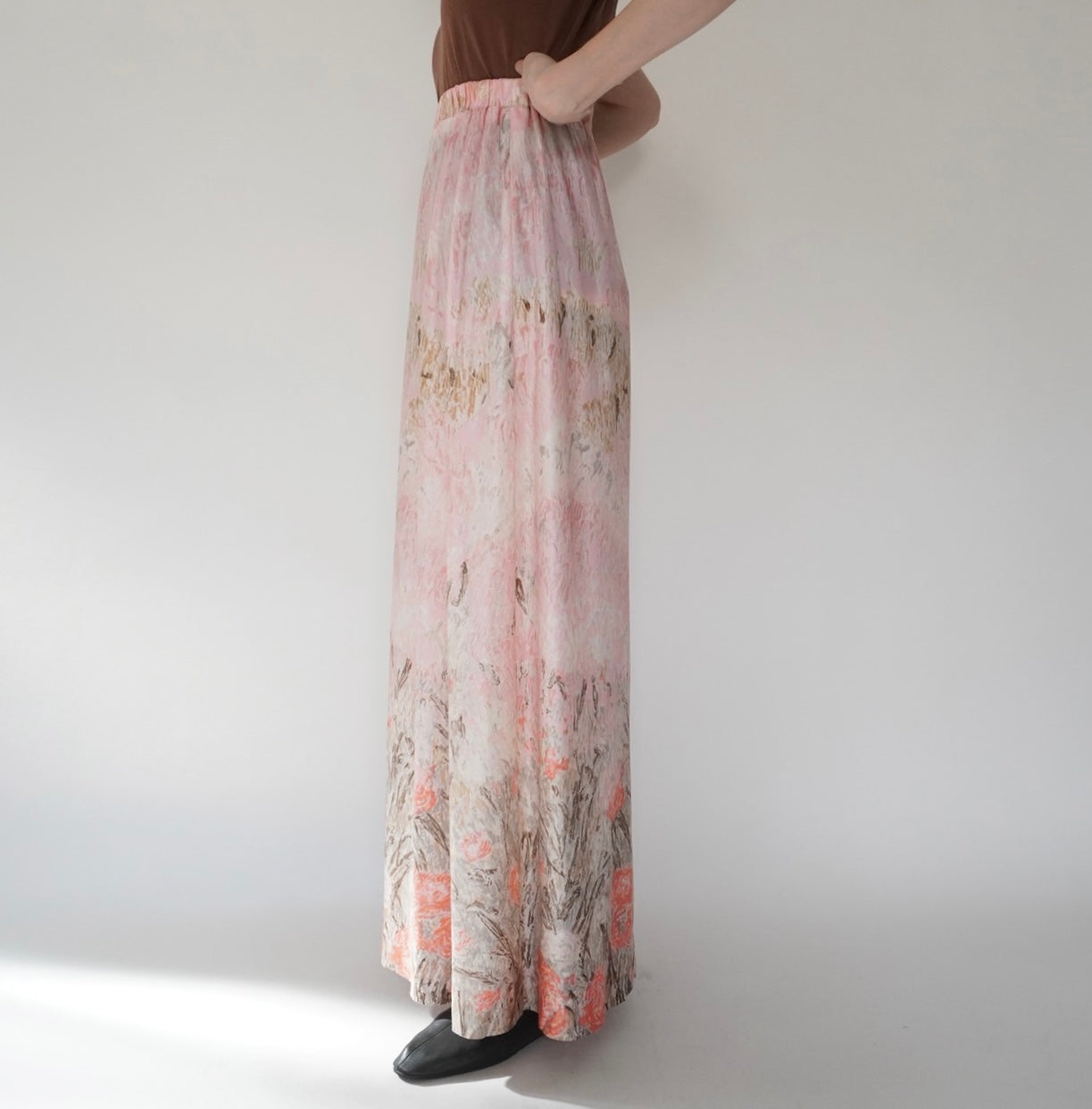 70s Printed Maxi Skirt