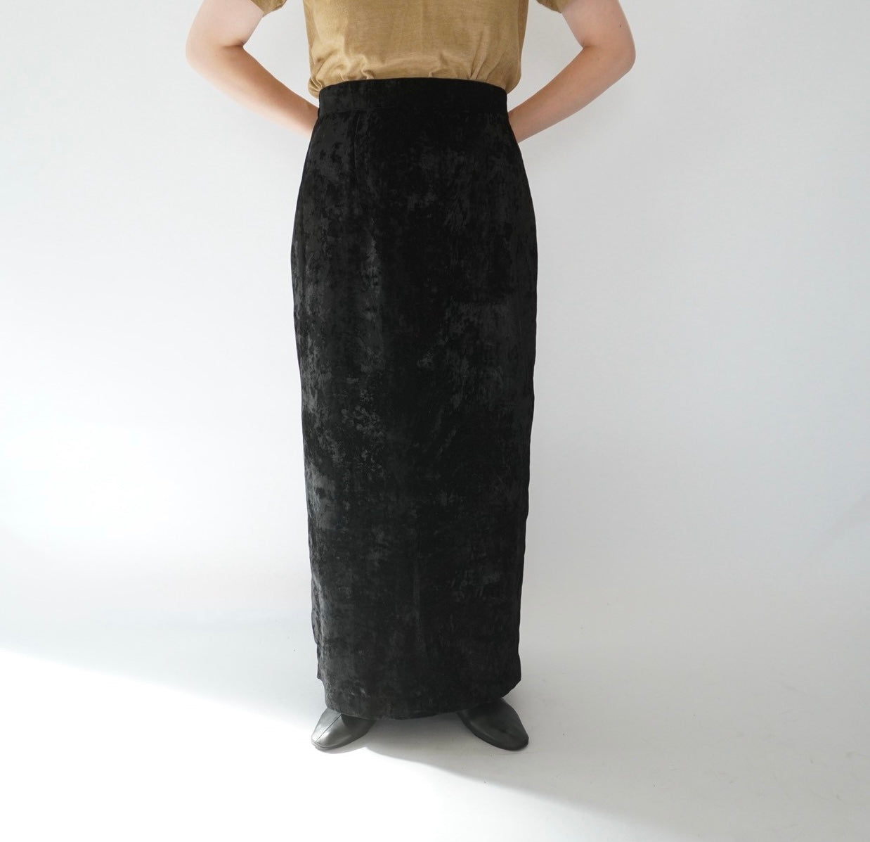 80s  Velour Maxi Skirt