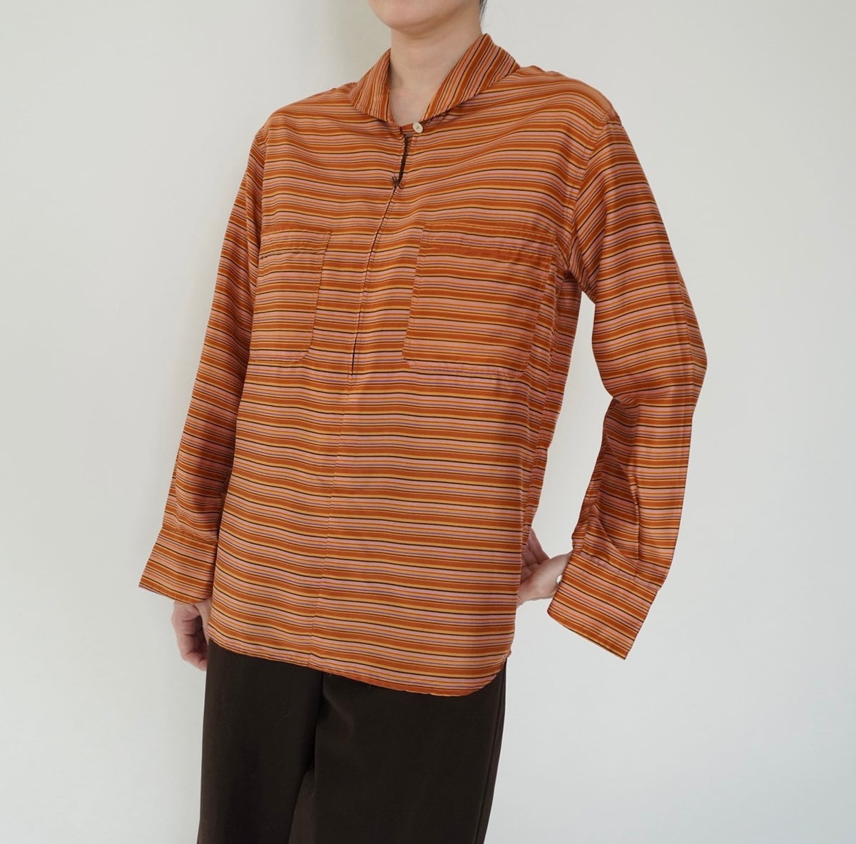 80s EURO Striped Blouse