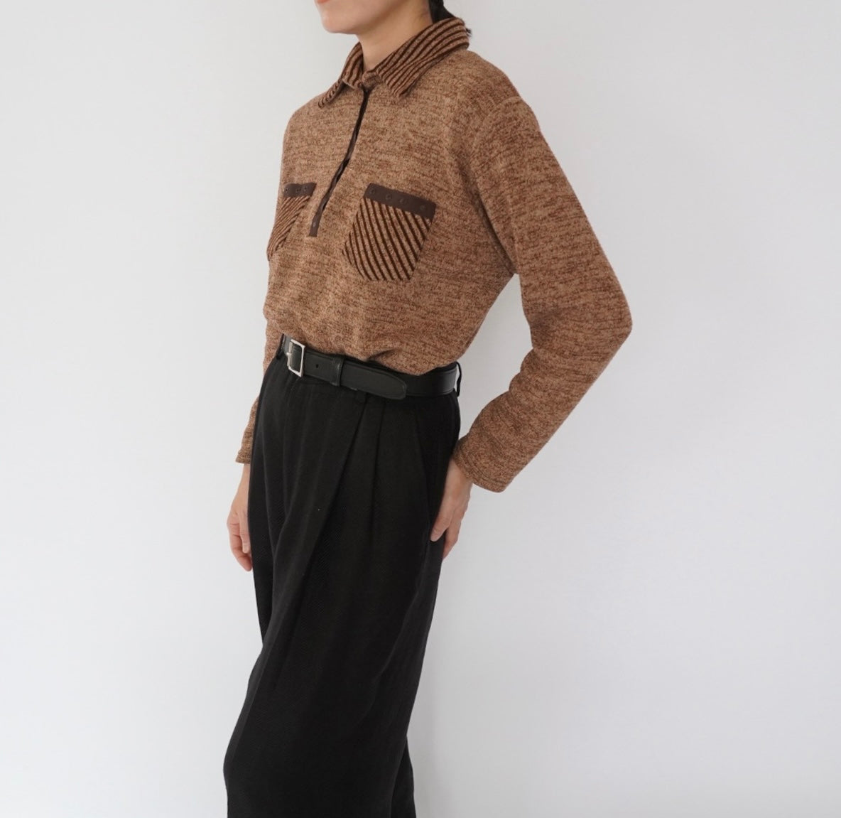 90s Brown Design Top