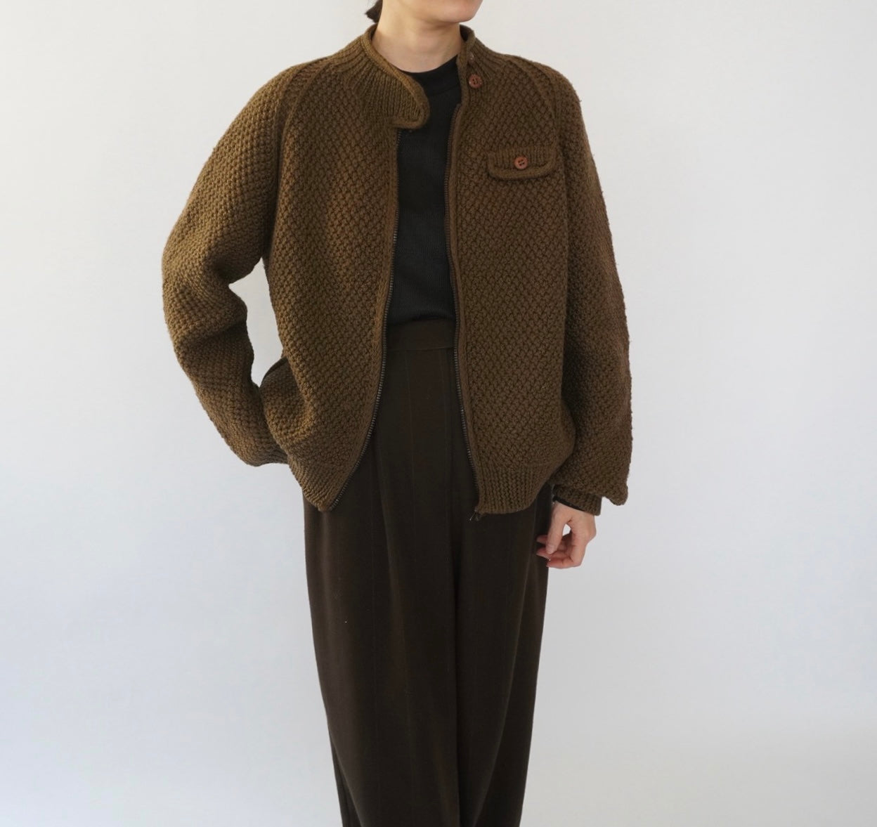 80s EURO Knit Jacket,Cardigan