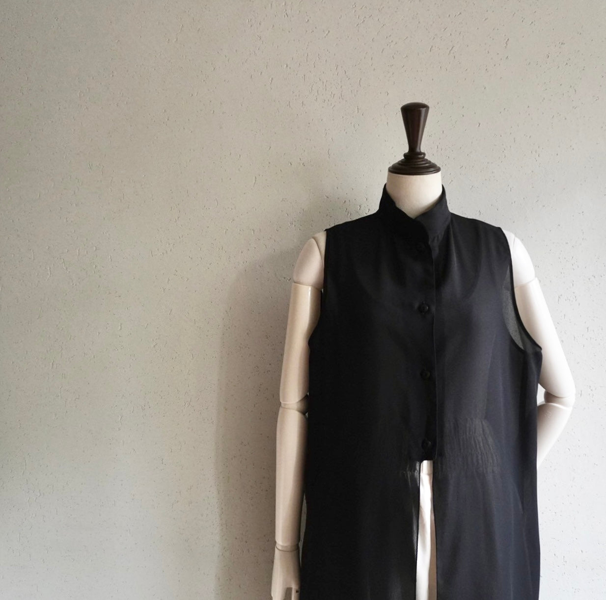 90s Sheer Dress,Long Vest Made in Italy