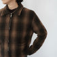 90s Wool Shadow Plaid Jacket