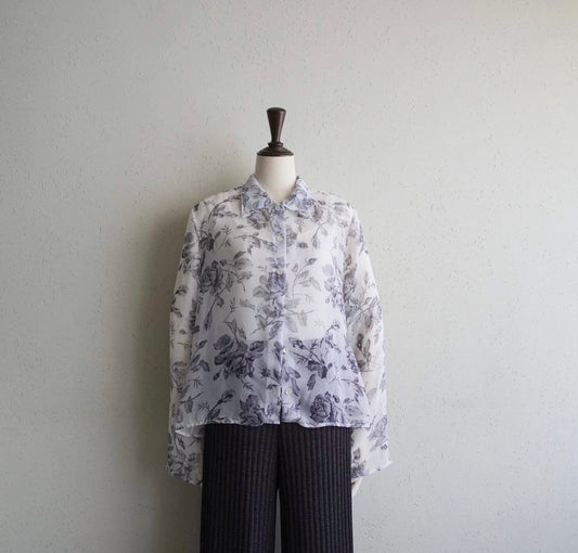 90s Sheer Printed Shirt