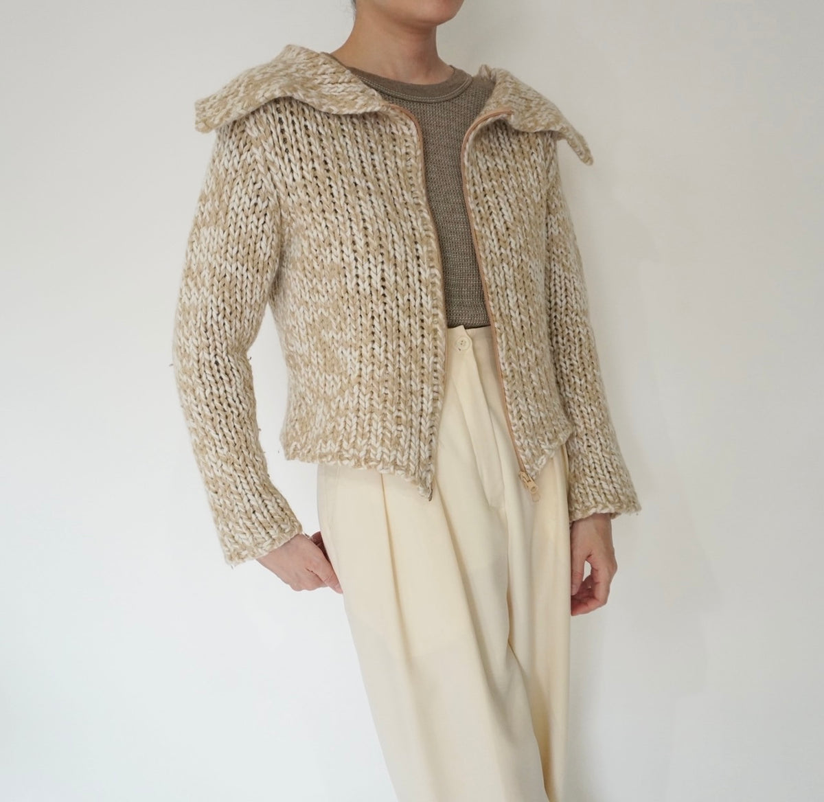 80s Double Zip Knit Made in Italy