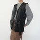 90s EURO Black Design Vest