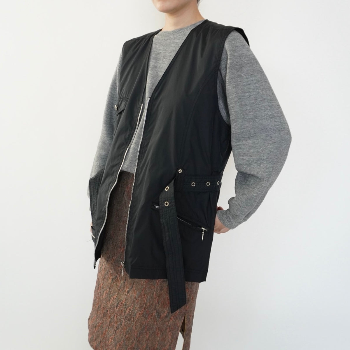 90s EURO Black Design Vest