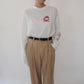 80s Printed Long Sleeves T-shirt Made in USA