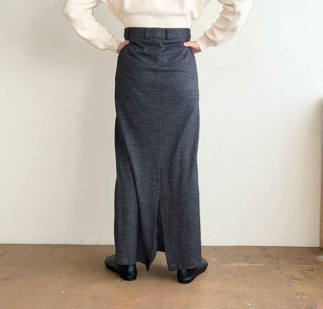 90s Wool Maxi Skirt Made in USA