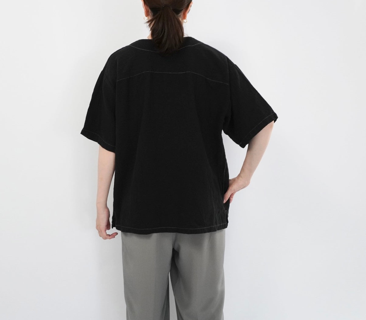 90s Lace up Top Made in USA