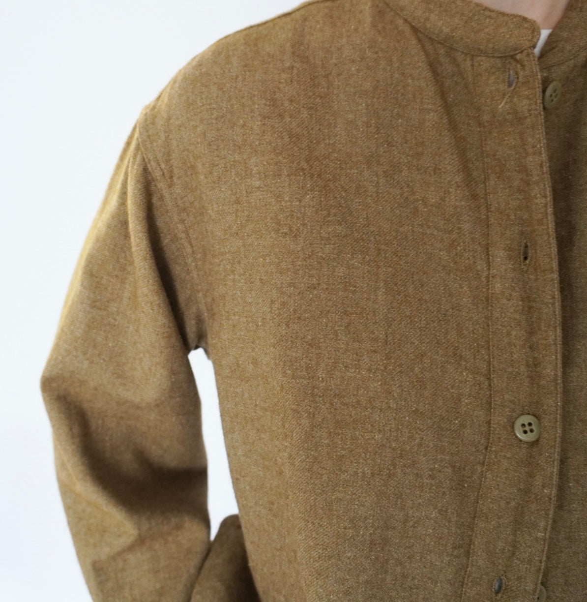 70s Wool×Cotton Design Shirt